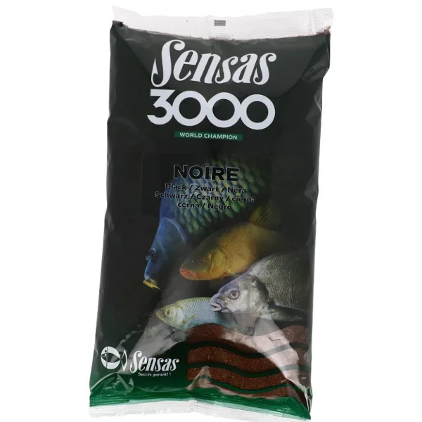Sensas 3000 Noire Black Nădit 1kg