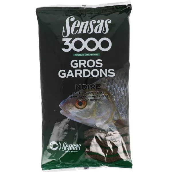 Sensas 3000 Gros Gardons Roșioară Mare Nadă Negru 1kg