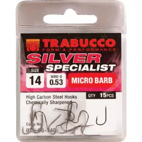   Trabucco Silver Specialist 14 Cârlige cu Paletă, Feeder cu Barbă 15 buc