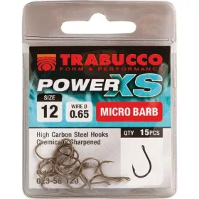   Trabucco Power XS 6 Cârlige cu Ochet, Feeder cu Barbă 15 buc