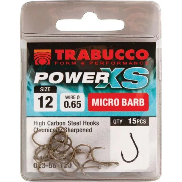 Trabucco Power XS 8 Cârlig Feeder cu Ochi, cu Barbă 15buc