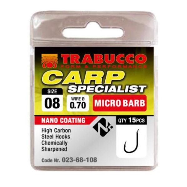 Trabucco Carp Specialist 10 Cârlig cu paletă, cu barbă 15 buc.