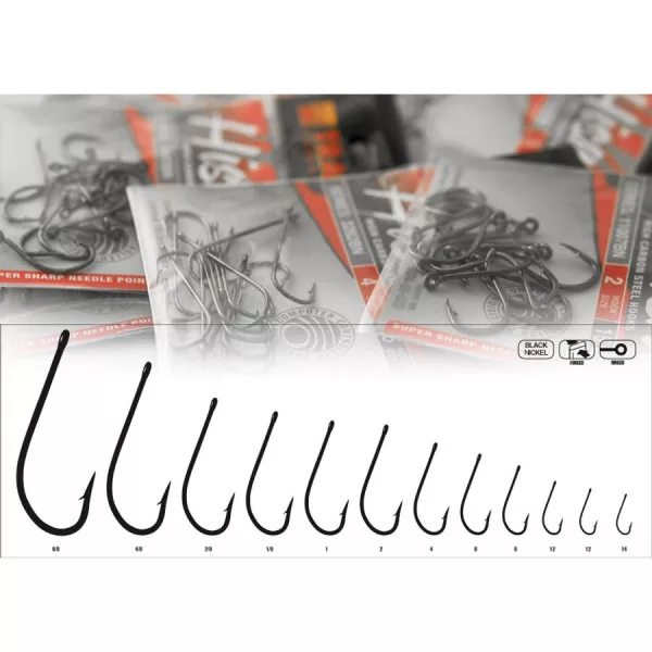 Trabucco Hisashi 11011 4/0 Cârlig pentru Pești Răpitori 8db