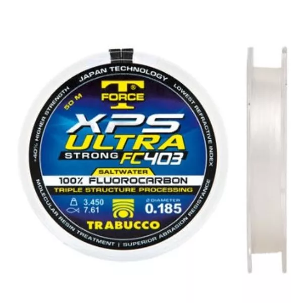Trabucco T- Force XPS Ultra Fluorocarbon 403 Apă Sărată 50m 0,45mm Fir Monofilament de Forfat