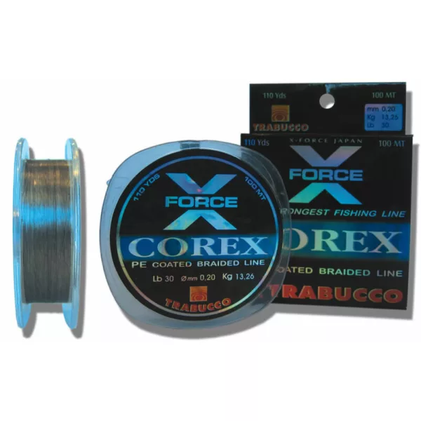 Trabucco X-Force Corex Pe Coated 100m 0,10mm Fir împletit principal