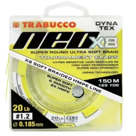   Trabucco Dyna-Tex Neo X8 150m 0,235mm Fir principal împletit galben