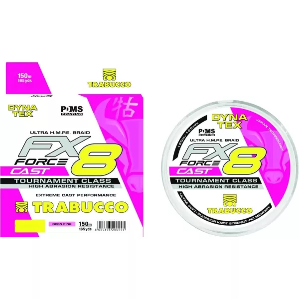 Trabucco DynaTex FX8 Force Cast Pink 0,064mm 150m Fonott Főzsinór