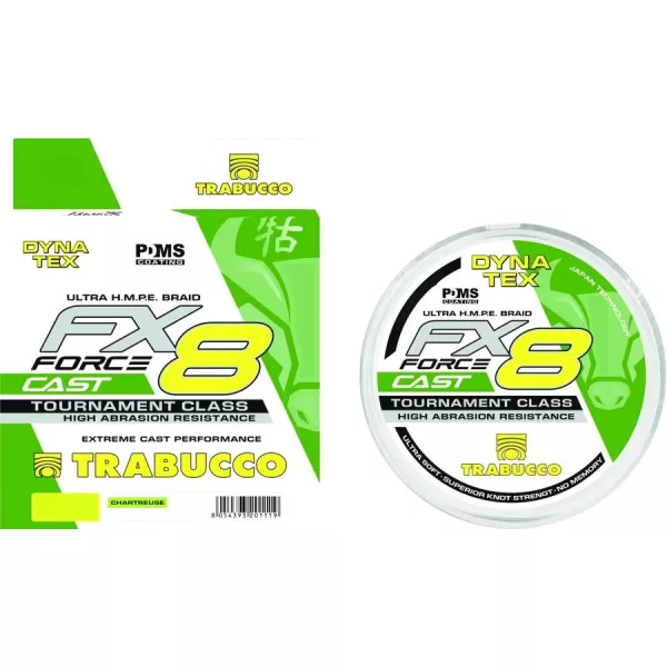 Trabucco DynaTex FX8 Force Cast Chartreuse 0,165mm 150m Fonott Főzsinór