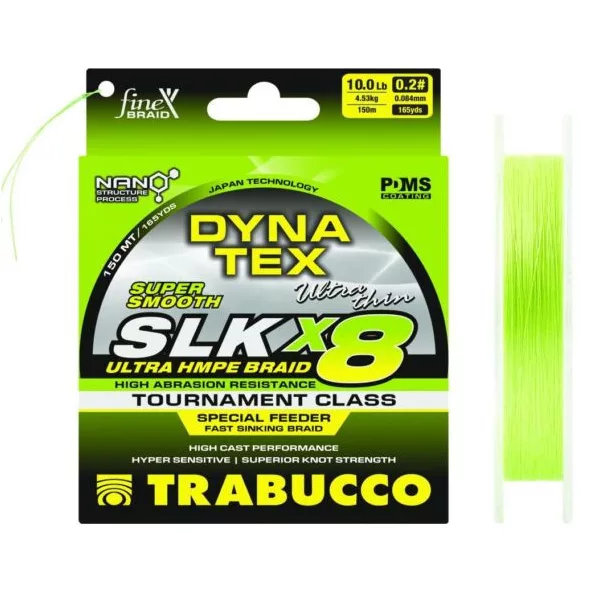 Trabucco Dyna-Tex SLK X8 Special Feeder Sinking 150m 0,128mm Fir Textil Principal