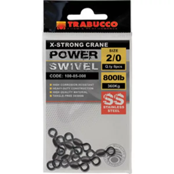 Trabucco SS X-Strong Crane Power Swivel 07 Vârtelniță inoxidabilă 10 buc