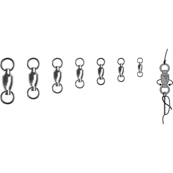 Trabucco BB Swivel Solid Ring 02 Vârtelniță 6 buc