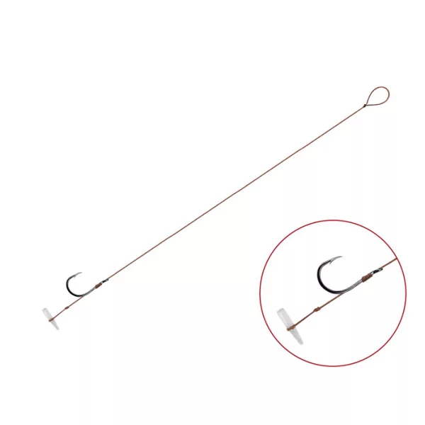 Cârlig legat feeder Delphin Proxi 8 Quickstop / 6buc 8cm #8