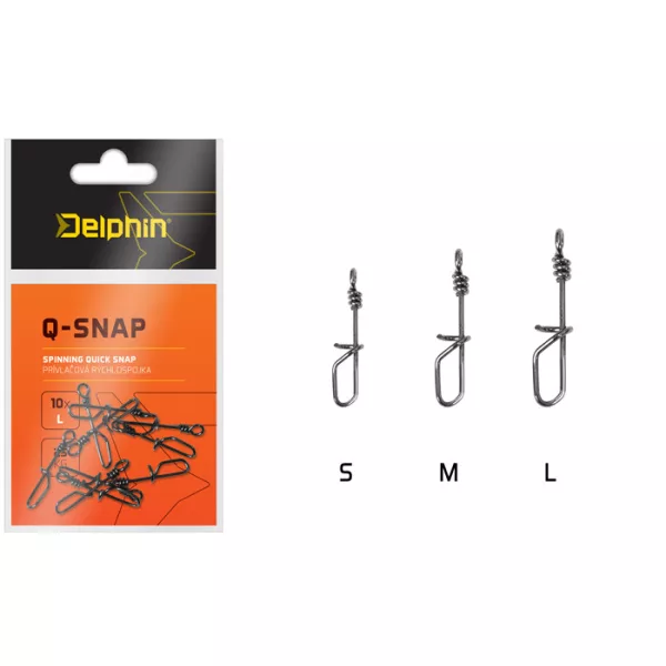 Agrafă pentru spinning Delphin Q-SNAP / 10 buc / 0,6mm S