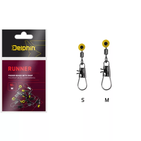 Feeder cu opritor și agrafă vârtej Delphin RUNNER / 10buc S