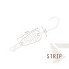 Delphin Strip ZEBRA #8 - 2gr - Linguriță - Mărime cârlig #8