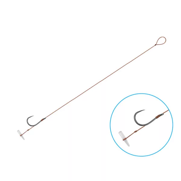 Cârlig legat feeder Delphin Proxi 8 Quickstop / 6buc 8cm #6 SM