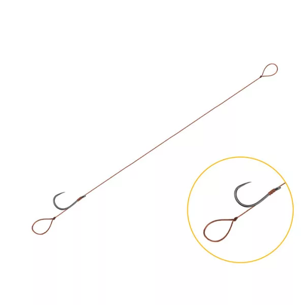 Cârlig legat feeder Delphin Proxi 8 Loop / 6buc 8cm #8 SM