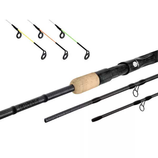 Delphin NIRVANA FDR lansetă feeder + 3 vârfuri 12ft/80g