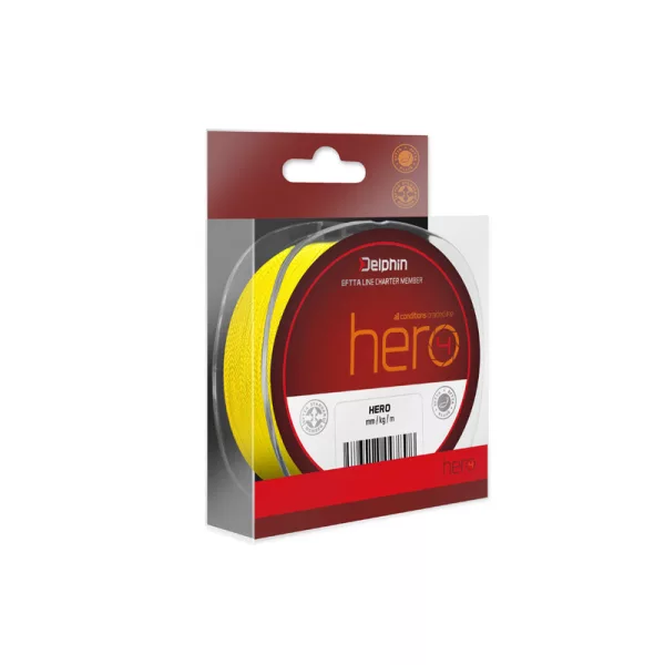 Delphin HERO 4 0,16mm Împletit Galben fluo