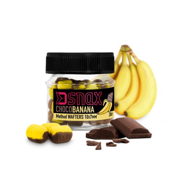 Nădire, etetés - Momeală de cârlig - Delphin D SNAX WAFT momeală 10x7mm Ciocolată-Banane Momeală Feeder Pop Up