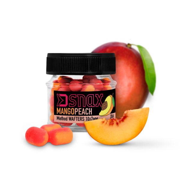 Nădire, etetés - Momeală de cârlig - Delphin D SNAX WAFT momeală 10x7mm Mango-Piersică Momeală Feeder Pop Up