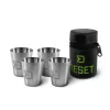 Set de pahare din oțel inoxidabil Delphin RESET 4în1