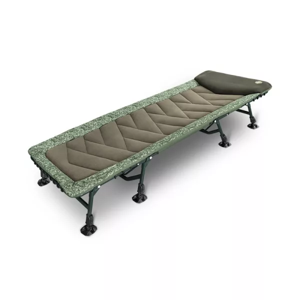 Pat de pescuit Delphin EightLUX 8 C2G cu 8 picioare, cu picioare ajustabile 205x80cm