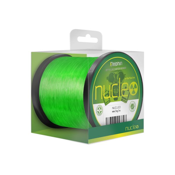 Delphin Nucleo Fluo Verde 0,28mm 600m Fir monofilament principal pentru crap