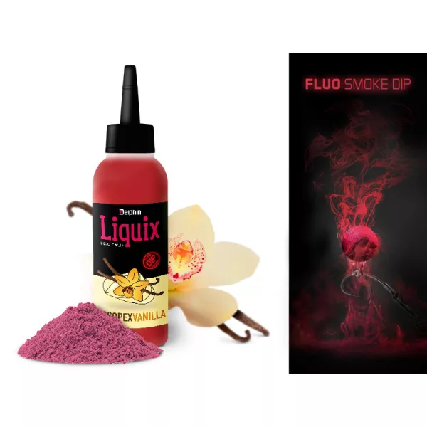 Delphin Fluo dip D SNAX LiquiX /100ml Lichid Scopex-vanilie