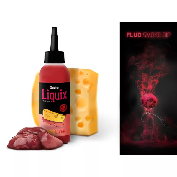 Delphin Fluo dip D SNAX LiquiX /100ml Lichid brânză - ficat