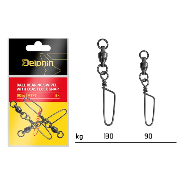 Delphin Agrafă Coastlock cu Vârteliță 90kg 3buc