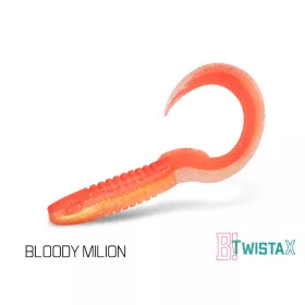   Delphin TwistaX Eeltail UVs - Bloody Milion 15cm Momeală de plastic 5 buc