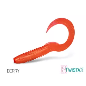   Delphin TwistaX Eeltail UVs - Berry 6cm Momeală de plastic 5 buc