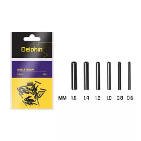 Delphin Single Crimps - Tub de sertizat 0,6mm 40buc