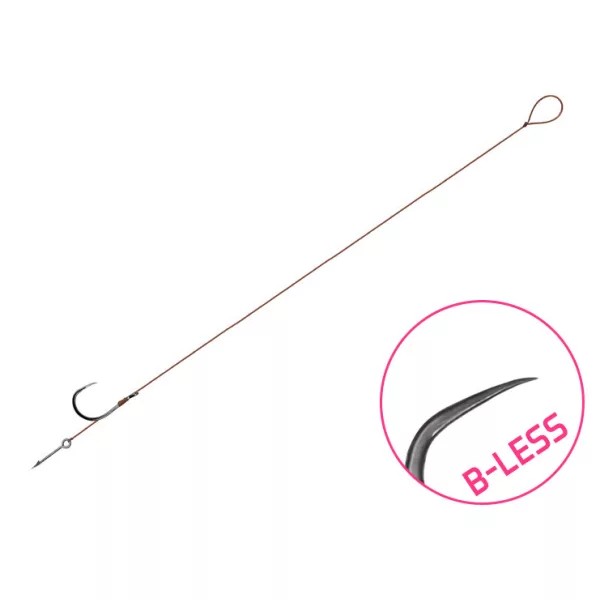 Delphin Proxi Sting 12cm 0,10mm Cârlig Legat cu Ochet, fără Barbetă, Mărimea 10, cu Țepușă pentru Momeală 6buc