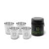 Delphin RESET XL 4în1 4x70ml Set Pahare din Oțel Inoxidabil pentru Pălinkă