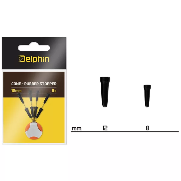 Delphin Stopper Conic din Cauciuc 8mm 8 buc