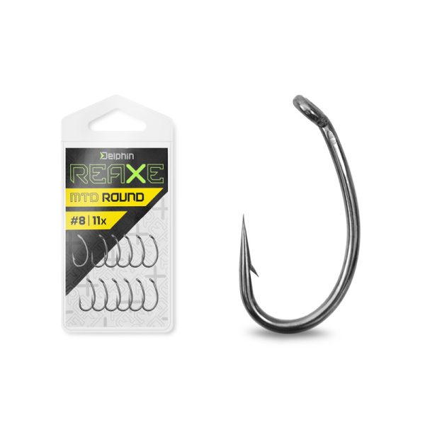 Delphin Reaxe MTD Round Cârlig Feeder cu ochet, cu barbă #10 11buc