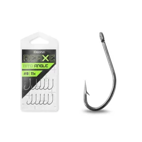   Delphin Reaxe MTD Angle Cârlig Feeder cu ochet, cu barbă #8 11buc