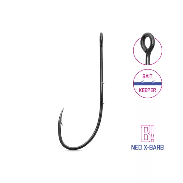 Delphin B! Neo X-Barb 1/0 Cârlig Cheburashka cu ureche, cu barbă 10buc