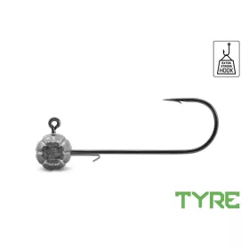 Delphin Tyre 80gr 6/0 Jig head cu suport pentru Grub 5buc
