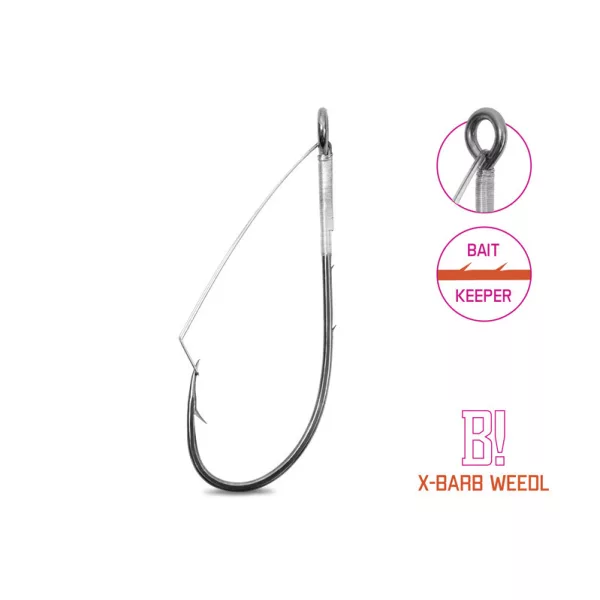 Delphin B! X-Barb Weedl 1/0 Cârlig Cheburashka pentru Zone cu Vegetatie 8buc