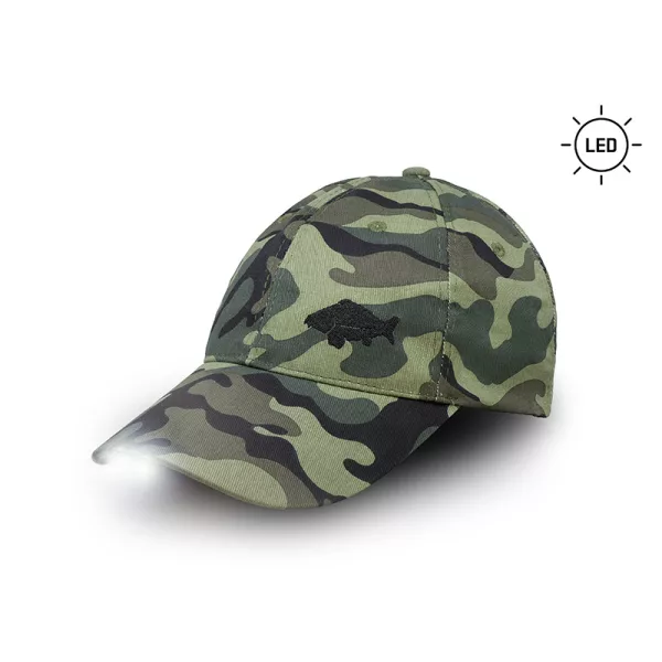 Șapcă de baseball Delphin OutLine Camo cu LED