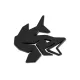 Delphin Pike Crom Autocolant 3D