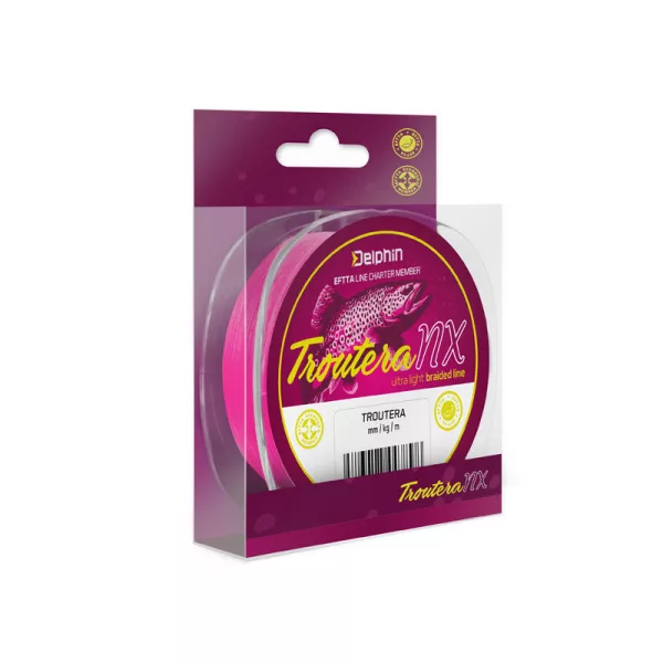 Fir textil principal Delphin Troutera NX Roz 0,065mm 135m