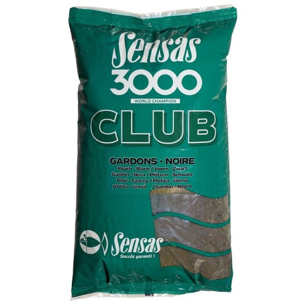 Sensas 3000 Club Roach Black Nadă 1kg