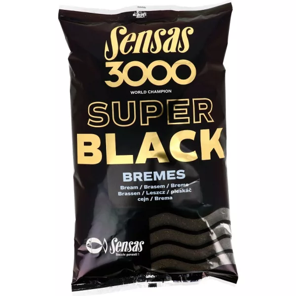 Sensas 3000 Super Negru Plătică Nadă 1kg