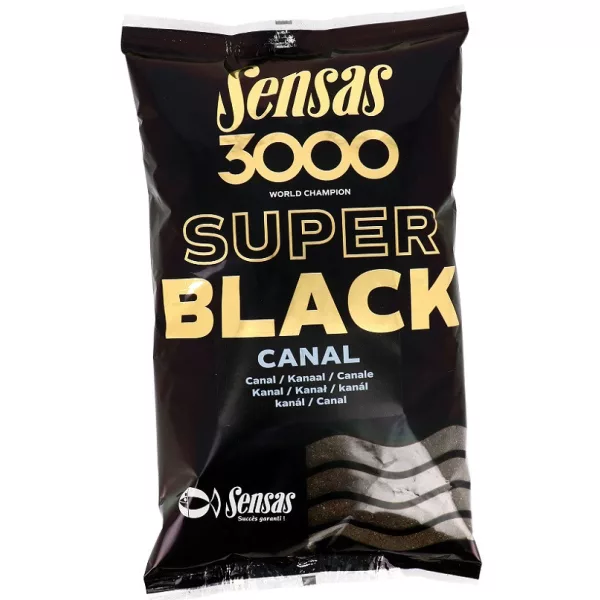 Sensas 3000 Super Negru Canal Nadă 1kg