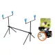 Kamasaki Economic Rod Pod pentru 2 Lanse cu Lanternă Frontală Super Puternică