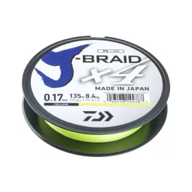Daiwa J-Braid X4 Sárga 0,07mm 135m Fonott Főzsinór